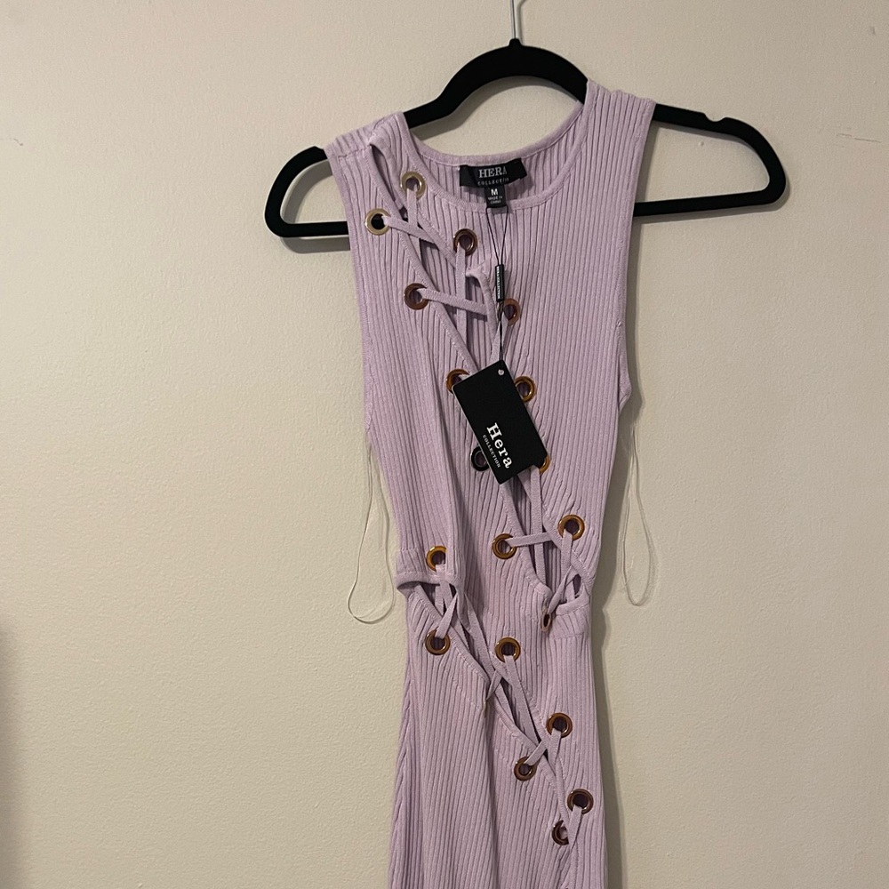Hera collection lace up knit dress
